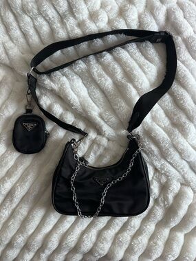 Black Nylon Crossbody Bag